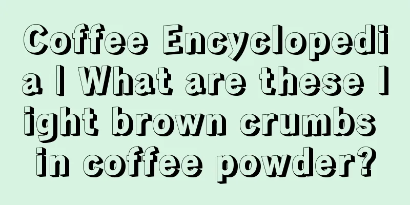 Coffee Encyclopedia | What are these light brown crumbs in coffee powder?