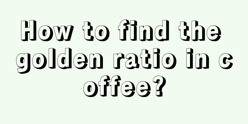 How to find the golden ratio in coffee?