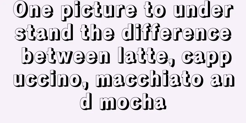 One picture to understand the difference between latte, cappuccino, macchiato and mocha