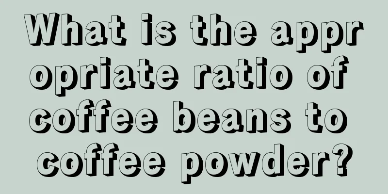 What is the appropriate ratio of coffee beans to coffee powder?