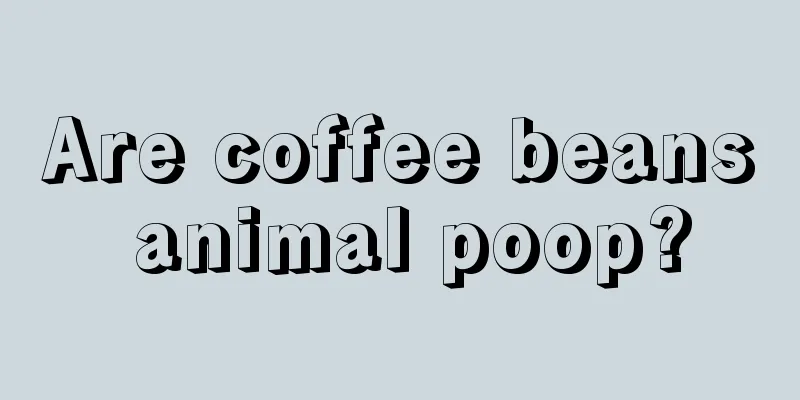Are coffee beans animal poop?