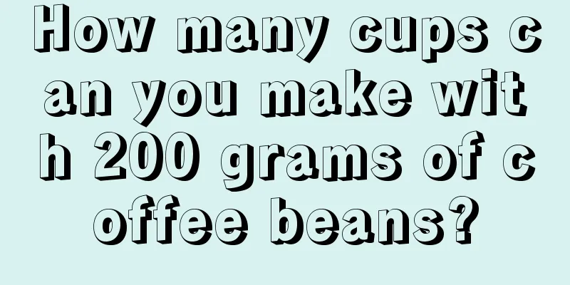 How many cups can you make with 200 grams of coffee beans?