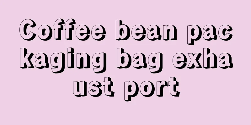 Coffee bean packaging bag exhaust port