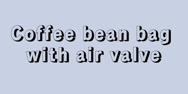 Coffee bean bag with air valve