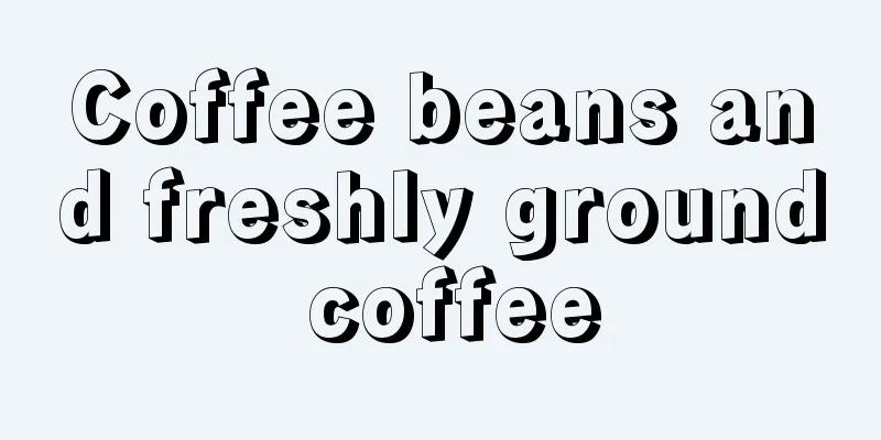 Coffee beans and freshly ground coffee