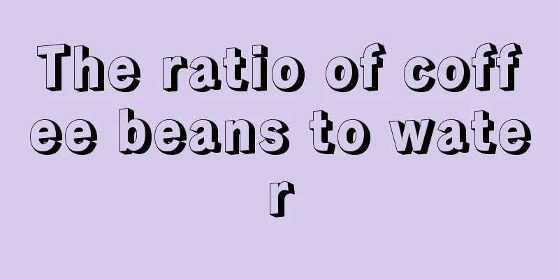 The ratio of coffee beans to water