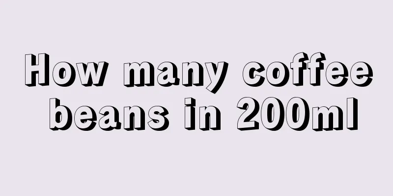 How many coffee beans in 200ml