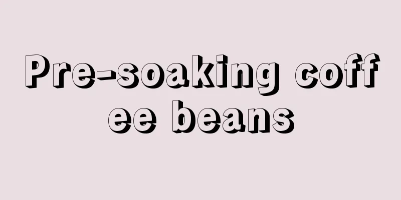 Pre-soaking coffee beans