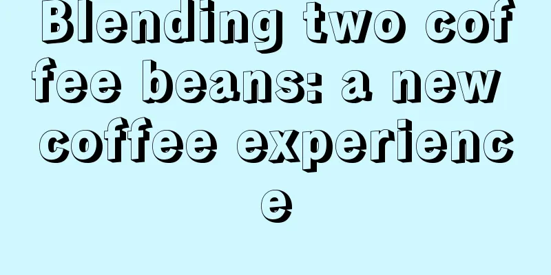 Blending two coffee beans: a new coffee experience