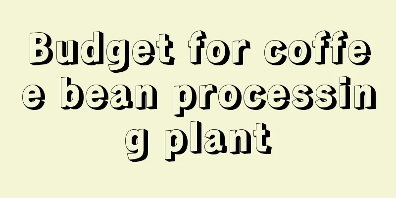 Budget for coffee bean processing plant