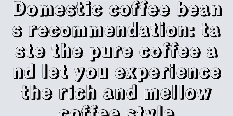 Domestic coffee beans recommendation: taste the pure coffee and let you experience the rich and mellow coffee style