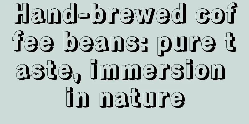 Hand-brewed coffee beans: pure taste, immersion in nature