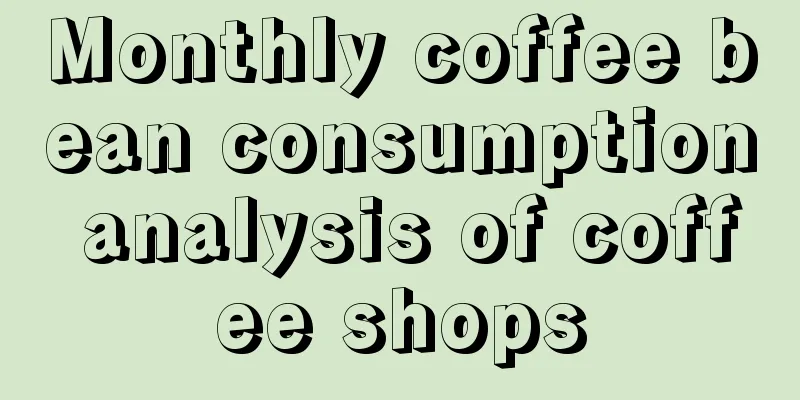 Monthly coffee bean consumption analysis of coffee shops
