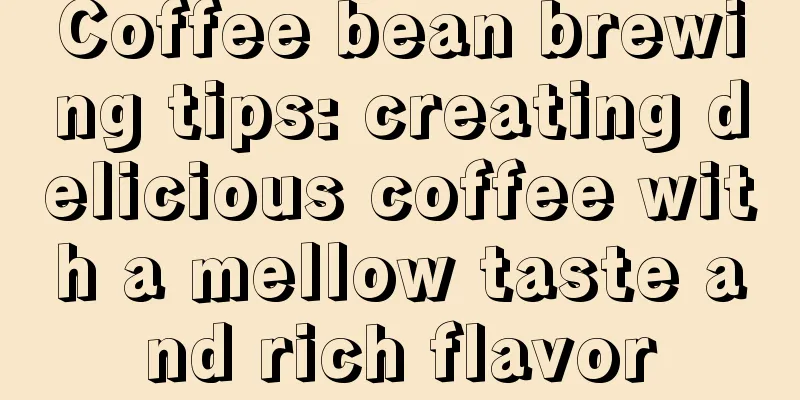 Coffee bean brewing tips: creating delicious coffee with a mellow taste and rich flavor