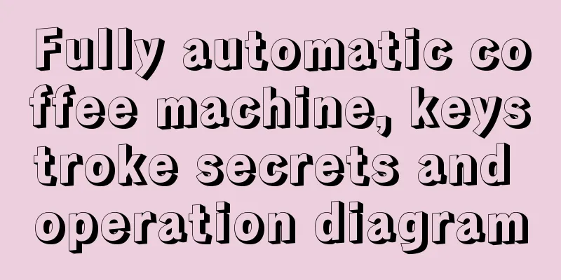 Fully automatic coffee machine, keystroke secrets and operation diagram