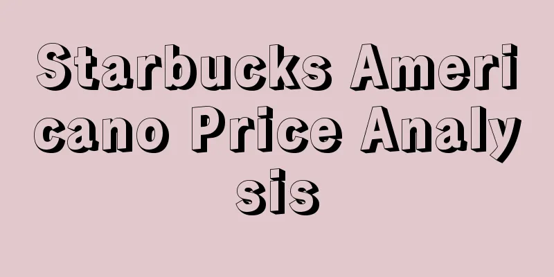Starbucks Americano Price Analysis