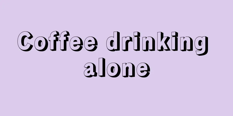 Coffee drinking alone