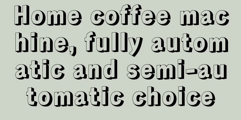 Home coffee machine, fully automatic and semi-automatic choice