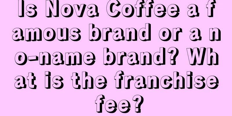 Is Nova Coffee a famous brand or a no-name brand? What is the franchise fee?