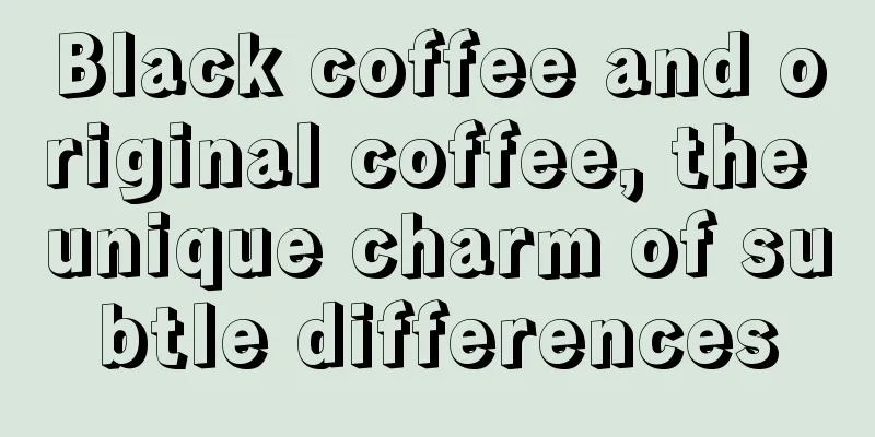 Black coffee and original coffee, the unique charm of subtle differences