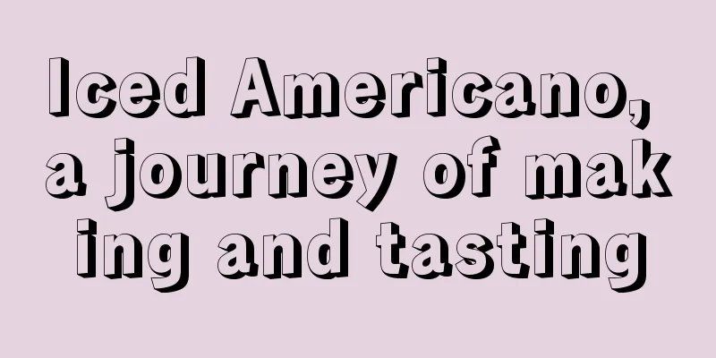 Iced Americano, a journey of making and tasting