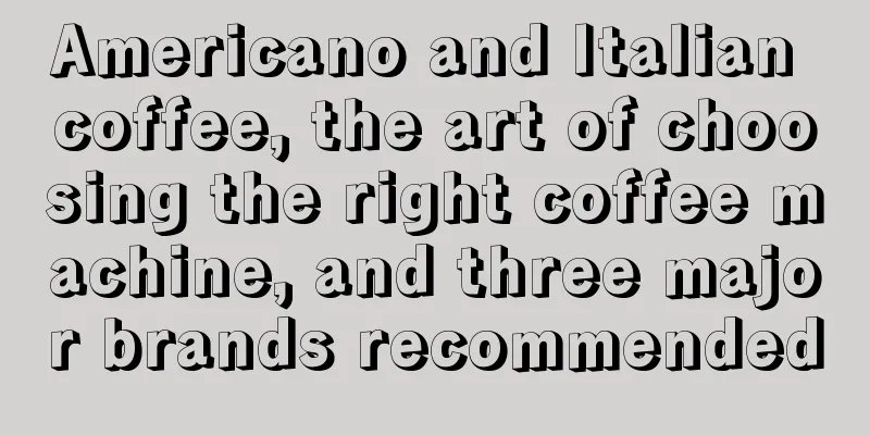 Americano and Italian coffee, the art of choosing the right coffee machine, and three major brands recommended