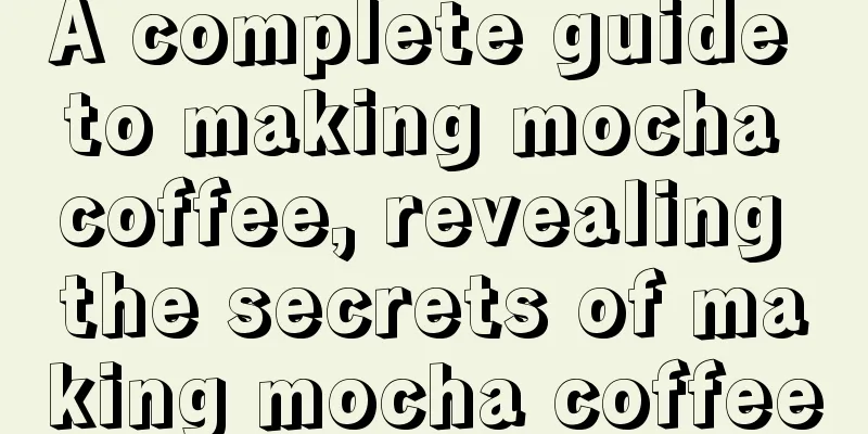 A complete guide to making mocha coffee, revealing the secrets of making mocha coffee