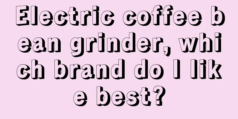 Electric coffee bean grinder, which brand do I like best?
