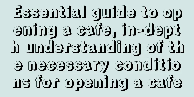 Essential guide to opening a cafe, in-depth understanding of the necessary conditions for opening a cafe