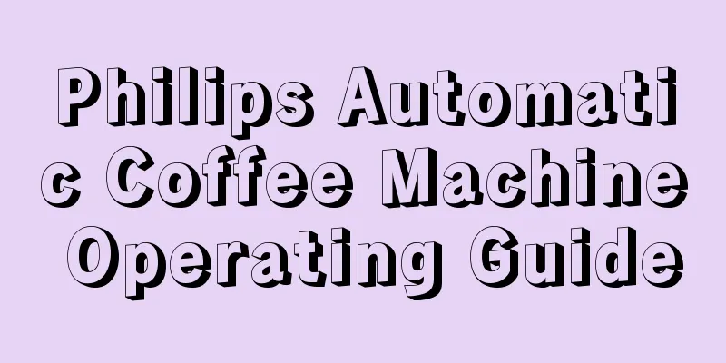 Philips Automatic Coffee Machine Operating Guide