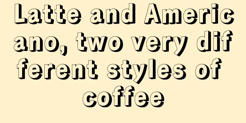 Latte and Americano, two very different styles of coffee