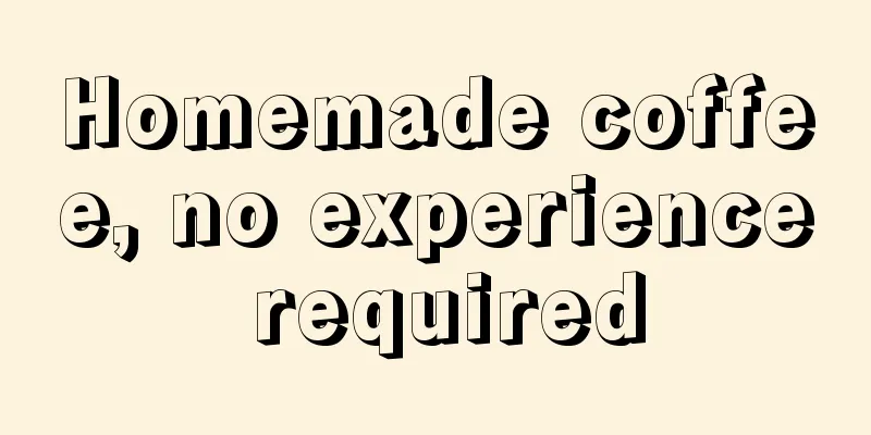 Homemade coffee, no experience required