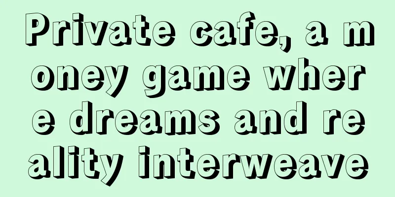 Private cafe, a money game where dreams and reality interweave