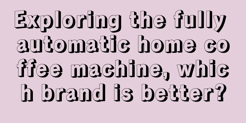 Exploring the fully automatic home coffee machine, which brand is better?