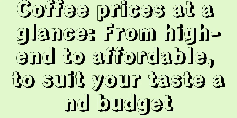 Coffee prices at a glance: From high-end to affordable, to suit your taste and budget