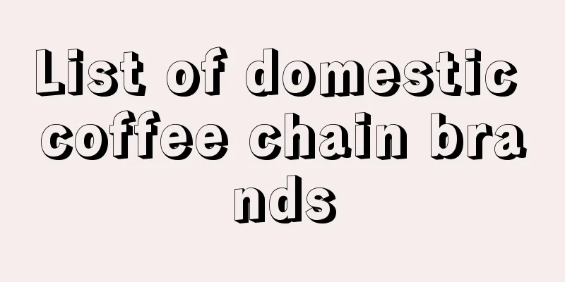 List of domestic coffee chain brands