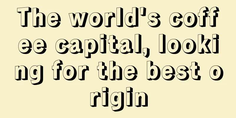 The world's coffee capital, looking for the best origin