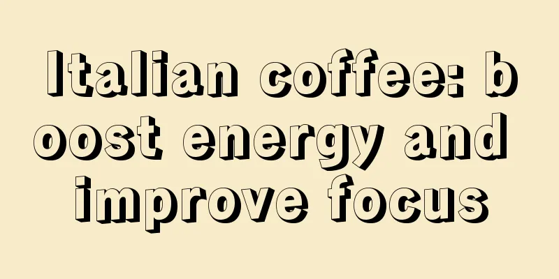 Italian coffee: boost energy and improve focus