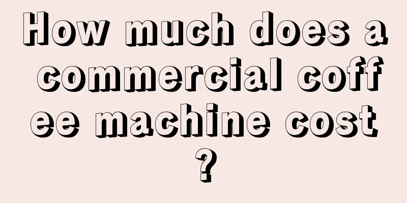 How much does a commercial coffee machine cost?