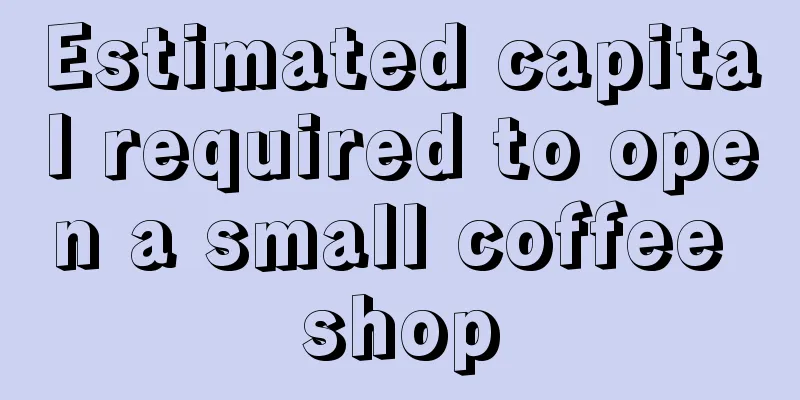 Estimated capital required to open a small coffee shop