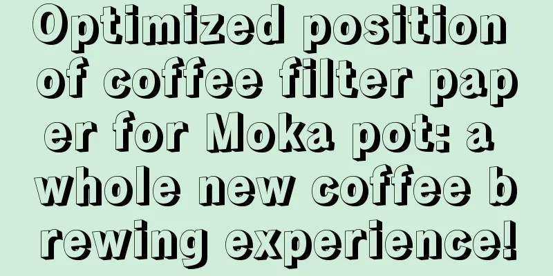 Optimized position of coffee filter paper for Moka pot: a whole new coffee brewing experience!