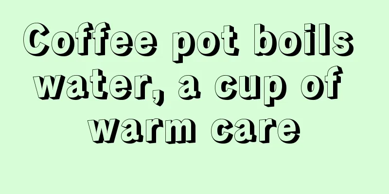 Coffee pot boils water, a cup of warm care