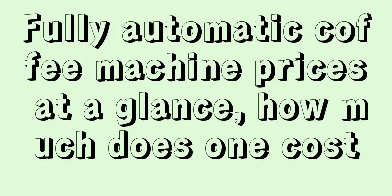 Fully automatic coffee machine prices at a glance, how much does one cost