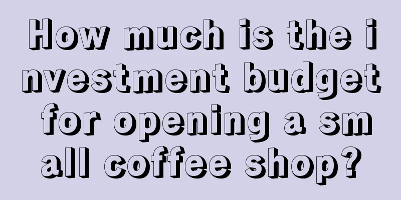 How much is the investment budget for opening a small coffee shop?
