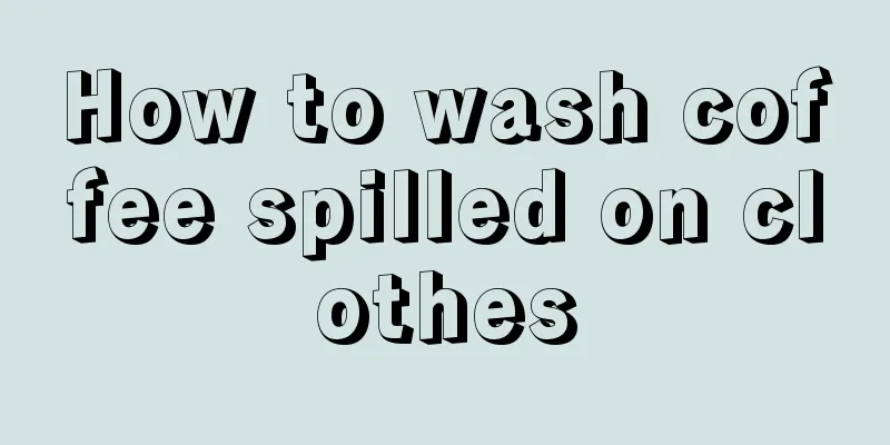 How to wash coffee spilled on clothes