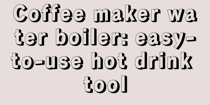 Coffee maker water boiler: easy-to-use hot drink tool