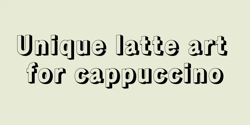 Unique latte art for cappuccino